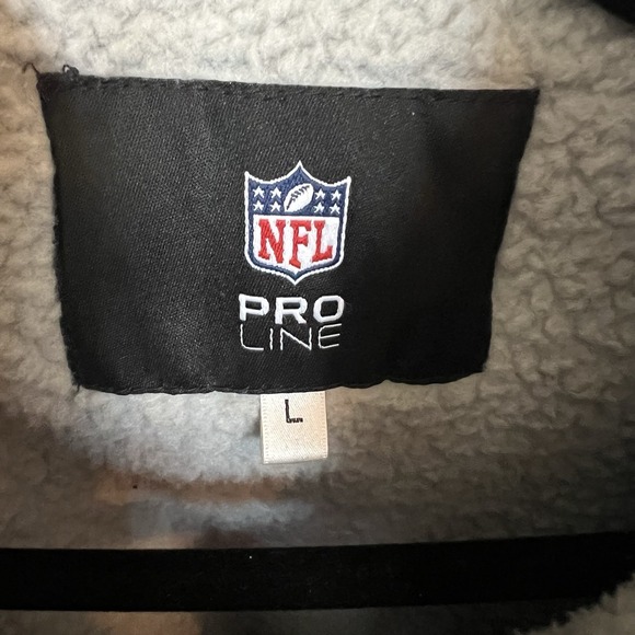 Colts NFL Vintage‎ Proline Large Blue Fleece Lined Wool Jacket Football Fan - Picture 9 of 9